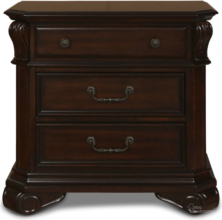 The appearance of New Classic Emilie 3 Drawer Night Stand In English Tudor Finish 1841 040 designed by New Classic in the modern / contemporary interior design. This english tudor piece of furniture  was selected by 1StopBedrooms from Emilie Collection to add a touch of cosiness and style into your home. Sku: BH1841-040. Material: Wood. Product Type: Nightstand. Image1