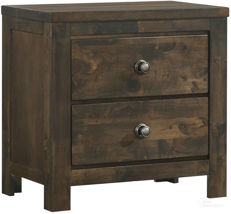 The appearance of New Classic Furniture Blue Ridge Nightstand In Rustic Gray B1334 040 designed by New Classic in the transitional interior design. This other colors piece of furniture  was selected by 1StopBedrooms from Blue Ridge Collection to add a touch of cosiness and style into your home. Sku: B1334-040. Material: Wood. Product Type: Nightstand. Image1
