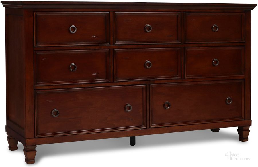 The appearance of New Classic Furniture Tamarack Dresser In Brown Cherry 00 043 050 designed by New Classic in the modern / contemporary interior design. This brown cherry piece of furniture  was selected by 1StopBedrooms from Tamarack Collection to add a touch of cosiness and style into your home. Sku: BB044C-050. Material: Wood. Product Type: Dresser. Image1