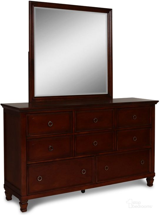 The appearance of New Classic Furniture Tamarack Mirror In Brown Cherry 00 043 060 designed by New Classic in the modern / contemporary interior design. This brown cherry piece of furniture  was selected by 1StopBedrooms from Tamarack Collection to add a touch of cosiness and style into your home. Sku: BB044C-060. Material: Wood. Product Type: Mirror. Image1