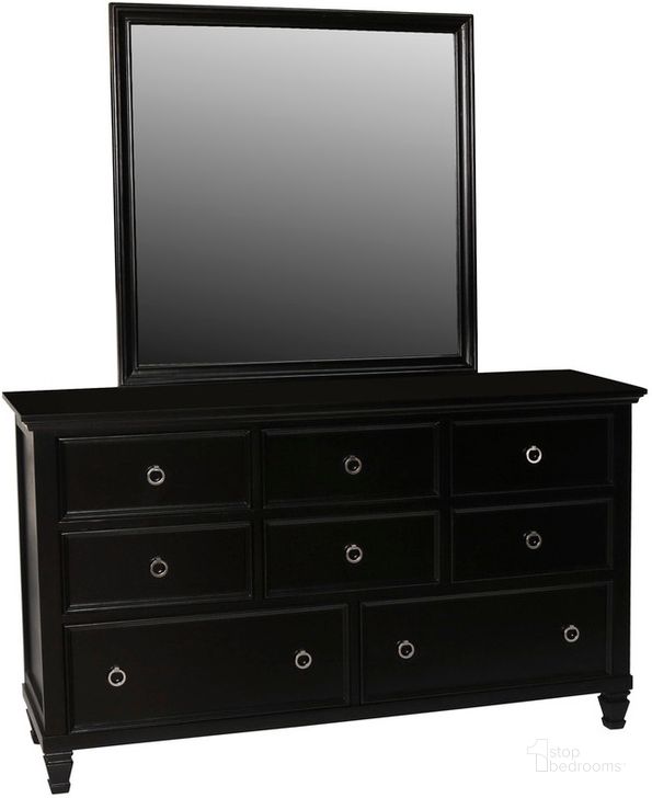 The appearance of New Classic Tamarack 8 Drawer Dresser In Black 00 045 050 designed by New Classic in the country / farmhouse interior design. This black piece of furniture  was selected by 1StopBedrooms from Tamarack Collection to add a touch of cosiness and style into your home. Sku: BB044B-050. Material: Wood. Product Type: Dresser. Image1