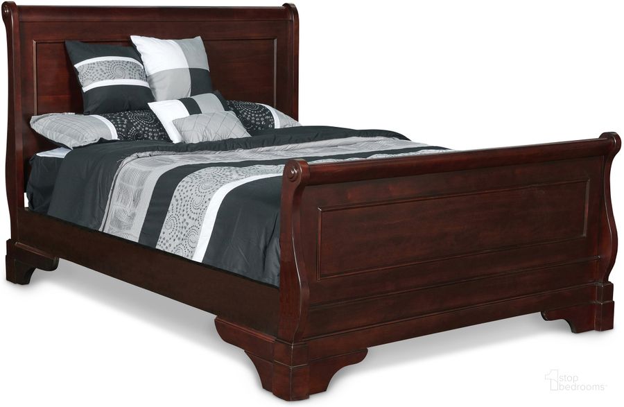 The appearance of New Classic Versaille Youth Full Sleigh Bed In Bordeaux Finish 1040 411 designed by New Classic in the traditional interior design. This bordeaux piece of furniture  was selected by 1StopBedrooms from Versaille Collection to add a touch of cosiness and style into your home. Sku: BH1040-410;BH1040-420;BH1040-530. Bed Type: Sleigh Bed. Material: Wood. Product Type: Sleigh Bed. Bed Size: Full. Image1