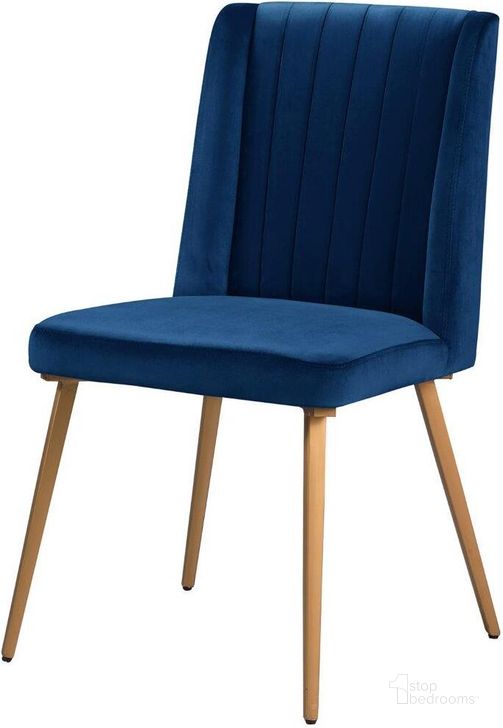 The appearance of Newport Blue Velvet Upholstered Parsons Chair Set of 2 designed by Best Master Furniture in the modern / contemporary interior design. This blue piece of furniture  was selected by 1StopBedrooms from Newport Collection to add a touch of cosiness and style into your home. Sku: A806BLC. Product Type: Dining Chair. Material: Velvet. Image1