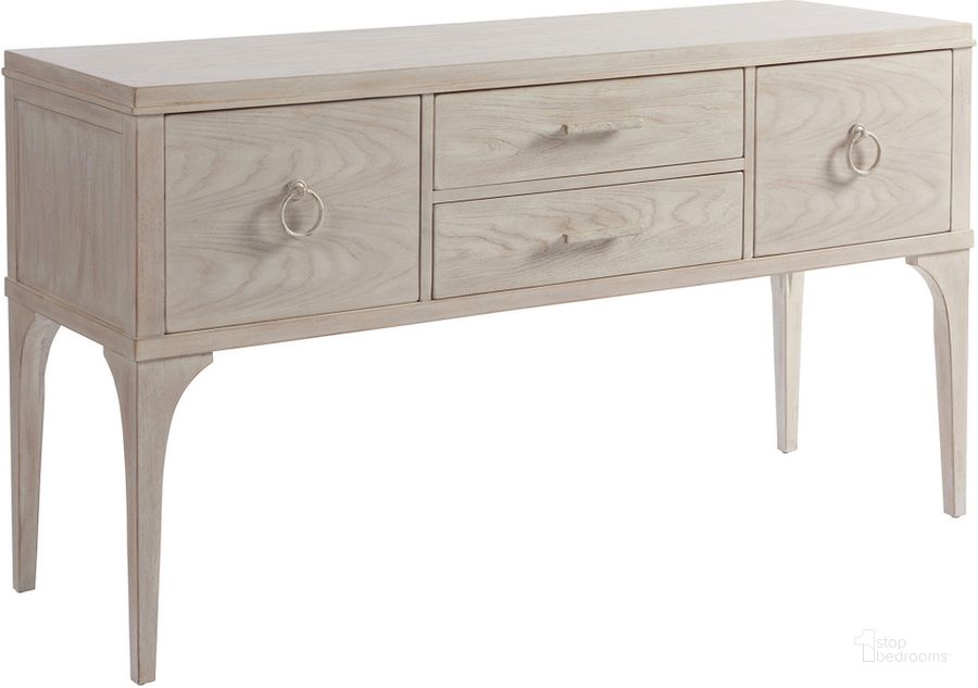 The appearance of Newport Sailcloth Seaside Sideboard By Barclay Butera designed by Barclay Butera in the transitional interior design. This cream piece of furniture  was selected by 1StopBedrooms from Newport Collection to add a touch of cosiness and style into your home. Sku: 01-0921-869. Material: Wood. Product Type: Buffets, Sideboards and Server. Image1