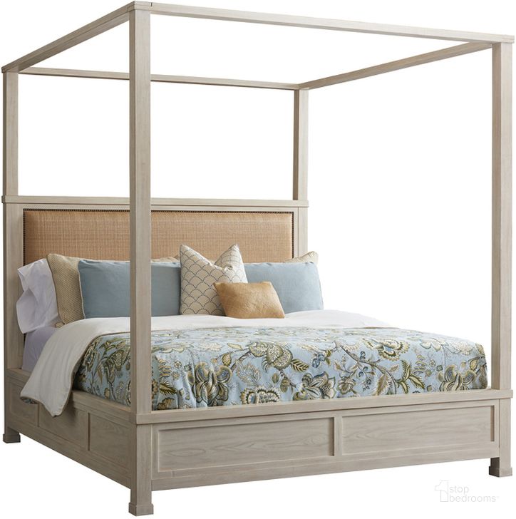 The appearance of Newport Sailcloth Shorecliff Cal. King Canopy Bed By Barclay Butera designed by Barclay Butera in the transitional interior design. This cream piece of furniture  was selected by 1StopBedrooms from Newport Collection to add a touch of cosiness and style into your home. Sku: 01-0921-175C. Bed Type: Canopy Bed. Material: Wood. Product Type: Canopy Bed. Bed Size: California King. Image1