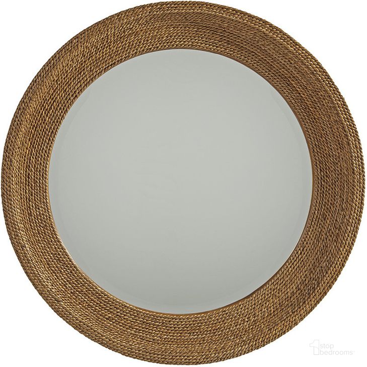 The appearance of Newport Sandstone and Sailcloth La Jolla Woven Round Mirror By Barclay Butera designed by Barclay Butera in the transitional interior design. This brown piece of furniture  was selected by 1StopBedrooms from Newport Collection to add a touch of cosiness and style into your home. Sku: 01-0920-201. Material: Wood. Product Type: Dresser Mirror. Image1