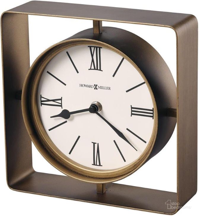 The appearance of Niall Mantel Clock In Antique Brass designed by Howard Miller in the transitional interior design. This metal piece of furniture  was selected by 1StopBedrooms from Niall Collection to add a touch of cosiness and style into your home. Sku: 635250. Product Type: Clock. Image1