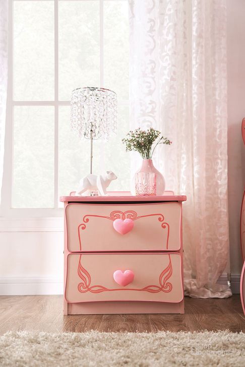 The appearance of Night Stand In Pink designed by Furniture of America in the traditional interior design. This pink piece of furniture  was selected by 1StopBedrooms from  to add a touch of cosiness and style into your home. Sku: CM7631N. Product Type: Nightstand. Material: MDF. Image1