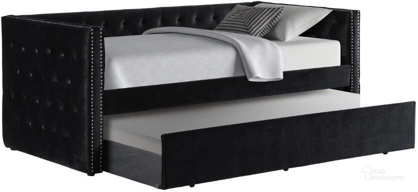 The appearance of Nikora 86 Inch Tufted Fabric Daybed With Trundle In Black designed by Best Master Furniture in the transitional interior design. This black piece of furniture  was selected by 1StopBedrooms from Nikora Collection to add a touch of cosiness and style into your home. Sku: LT001VBK-1;LT001VBK-2. Bed Type: Daybed. Material: Fabric. Product Type: DayBed. Image1