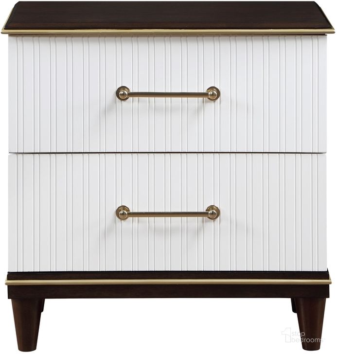The appearance of Niles Night Stands In Cherry and White designed by Homelegance in the modern / contemporary interior design. This cherry and white piece of furniture  was selected by 1StopBedrooms from Niles Collection to add a touch of cosiness and style into your home. Sku: 1451-4. Product Type: Nightstand. Image1