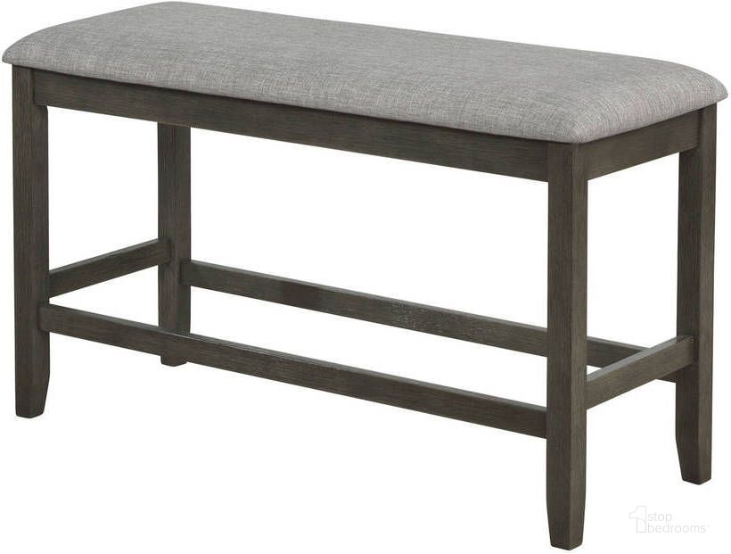 The appearance of Nina Counter Height Bench (Grey) designed by Crown Mark in the transitional interior design. This grey piece of furniture  was selected by 1StopBedrooms from Nina Collection to add a touch of cosiness and style into your home. Sku: 2715GY-BENCH. Product Type: Dining Bench. Image1