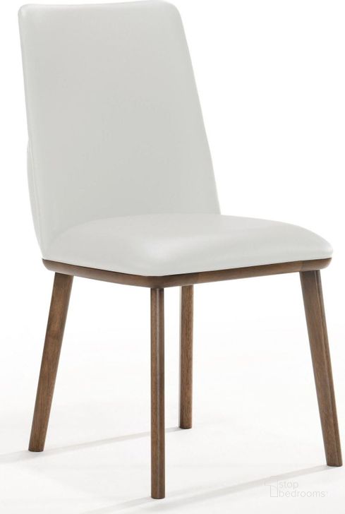 The appearance of Nino Dining Chair Set Of 2 In White designed by Bellini Modern Living in the modern / contemporary interior design. This white piece of furniture  was selected by 1StopBedrooms from Nino Collection to add a touch of cosiness and style into your home. Sku: Nino WHT. Product Type: Dining Chair. Material: PU. Image1
