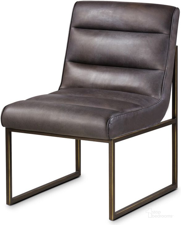 The appearance of Noah Side Chair In Saddle Brown designed by Sonder Living in the  interior design. This brown piece of furniture  was selected by 1StopBedrooms from Noah Collection to add a touch of cosiness and style into your home. Sku: FG0802500. Product Type: Side Chair. Material: Poplar. Image1