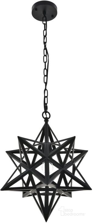 The appearance of Nocturne 1 Light Black Pendant LD4076D16BK designed by Elegant Lighting in the transitional interior design. This black piece of furniture  was selected by 1StopBedrooms from Nocturne Collection to add a touch of cosiness and style into your home. Sku: LD4076D16BK. Material: Metal. Product Type: Pendant Lighting. Image1
