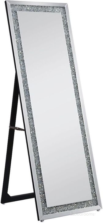 The appearance of Noralie Floor Accent Mirror designed by ACME in the glam interior design. This medium color piece of furniture  was selected by 1StopBedrooms from Noralie Collection to add a touch of cosiness and style into your home. Sku: 97156. Material: MDF. Product Type: Accent Mirror. Image1