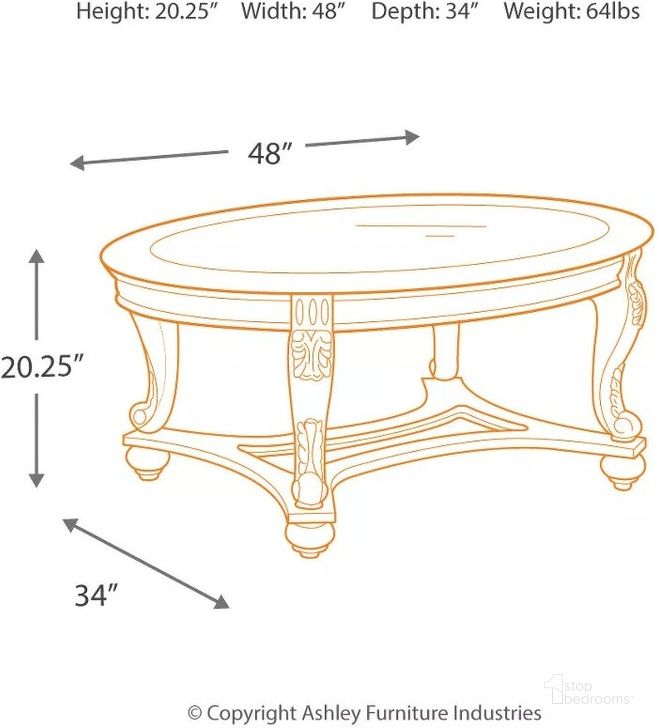 Norcastle Coffee Table by Ashley Furniture 1StopBedrooms
