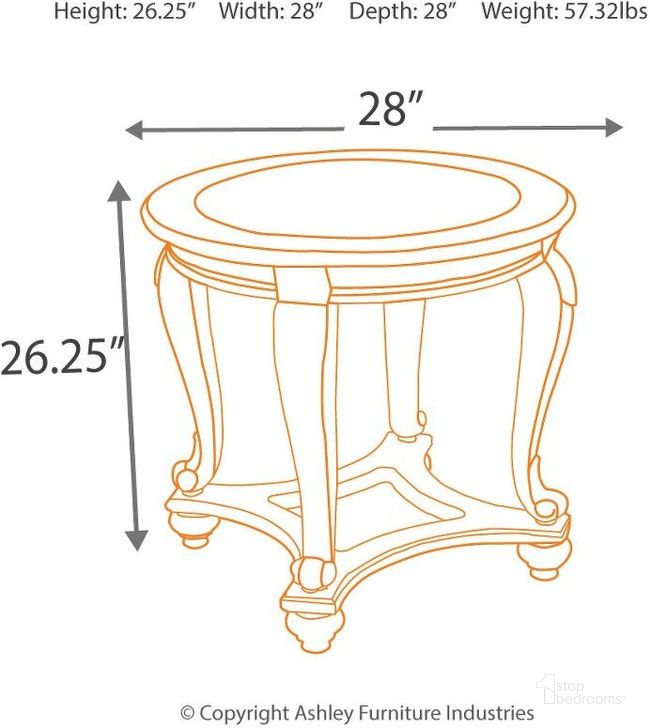 Norcastle End Table by Ashley Furniture 1StopBedrooms