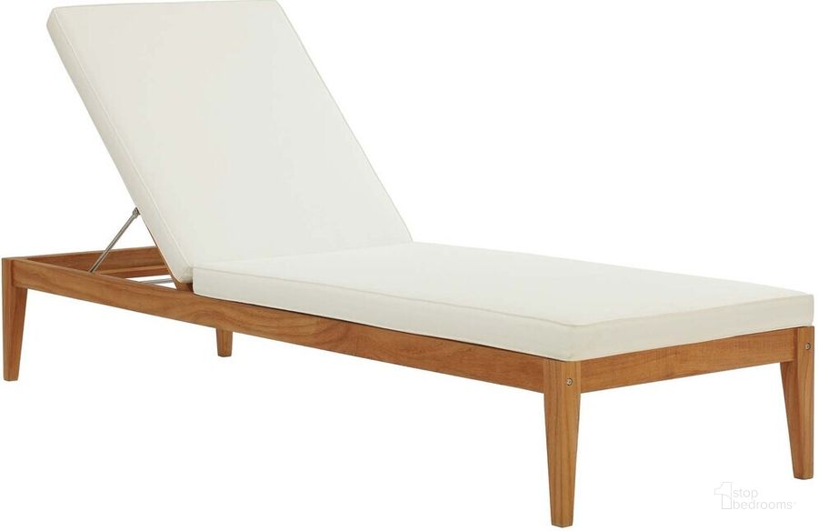 The appearance of Northlake Outdoor Patio Premium Grade A Teak Wood Chaise Lounge In Natural White designed by Modway in the modern / contemporary interior design. This natural white piece of furniture  was selected by 1StopBedrooms from Northlake Collection to add a touch of cosiness and style into your home. Sku: EEI-3429-NAT-WHI. Material: Wood. Product Type: Outdoor Chaise Lounge. Image1
