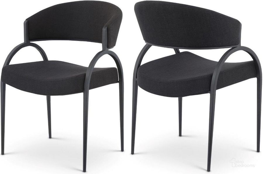 The appearance of Norton Place Black Dining Chair Set of 2 0qb24403965 designed by Furnique in the modern / contemporary interior design. This black piece of furniture  was selected by 1StopBedrooms from Norton Place Collection to add a touch of cosiness and style into your home. Sku: 931Black-C. Product Type: Dining Chair. Material: Iron. Image1