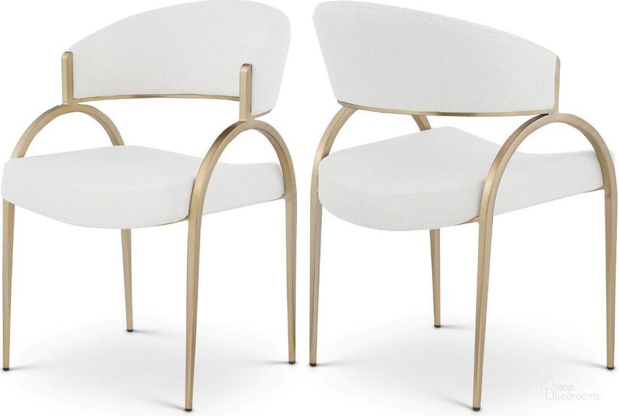 The appearance of Norton Place Cream Dining Chair Set of 2 0qb24403962 designed by Furnique in the modern / contemporary interior design. This cream piece of furniture  was selected by 1StopBedrooms from Norton Place Collection to add a touch of cosiness and style into your home. Sku: 930Cream-C. Product Type: Dining Chair. Material: Iron. Image1