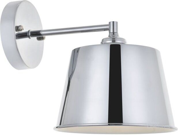 The appearance of Nota 1 Light Chrome Wall Sconce LD4058W8C designed by Elegant Lighting in the transitional interior design. This chrome piece of furniture  was selected by 1StopBedrooms from Nota Collection to add a touch of cosiness and style into your home. Sku: LD4058W8C. Material: Metal. Product Type: Wall Sconce. Image1