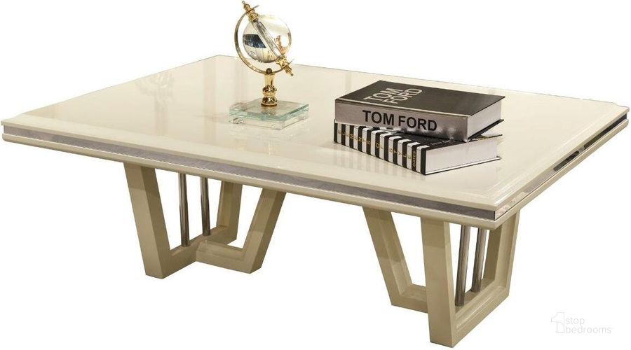 The appearance of Nova Coffee Table In White designed by Furnia in the  interior design. This white piece of furniture  was selected by 1StopBedrooms from Nova Collection to add a touch of cosiness and style into your home. Sku: 125-NOV-CT. Material: Wood. Product Type: Coffee Table. Image1