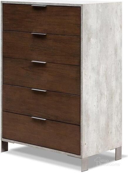 The appearance of Nova Domus Conner Modern Dark Walnut And Faux Concrete Chest designed by VIG Furniture in the modern / contemporary interior design. This dark walnut piece of furniture  was selected by 1StopBedrooms from Nova Domus Conner Collection to add a touch of cosiness and style into your home. Sku: VGAN-CONNER-CH-DK. Product Type: Chest. Material: Concrete. Image1