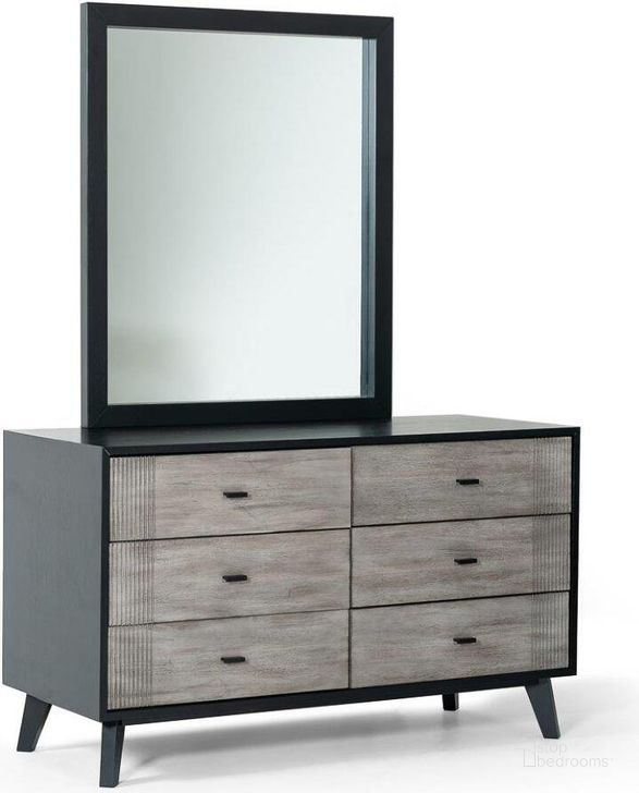 The appearance of Nova Domus Panther Contemporary Black Mirror designed by VIG Furniture in the modern / contemporary interior design. This black piece of furniture  was selected by 1StopBedrooms from Nova Domus Panther Collection to add a touch of cosiness and style into your home. Sku: VGMABH-587-MIR. Material: Wood. Product Type: Mirror. Image1