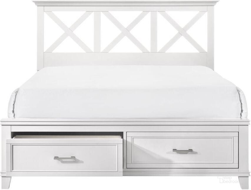 The appearance of Nova II King Storage Bed 1280-110 designed by Bernards in the  interior design. This white piece of furniture  was selected by 1StopBedrooms from Nova II Collection to add a touch of cosiness and style into your home. Sku: 1280-110. Bed Type: Storage Bed. Material: Wood. Product Type: Storage Bed. Bed Size: King. Image1