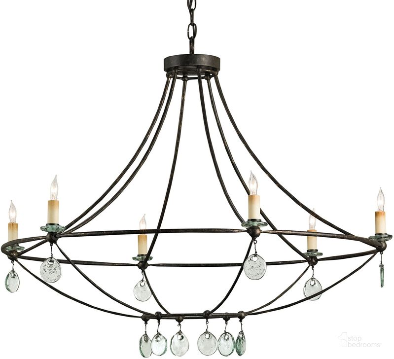 The appearance of Novella Large Black Chandelier designed by Currey & Company in the modern / contemporary interior design. This black piece of furniture  was selected by 1StopBedrooms from Novella Collection to add a touch of cosiness and style into your home. Sku: 9921. Product Type: Chandelier. Material: Iron.
