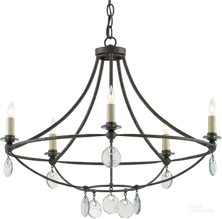 The appearance of Novella Small Black Chandelier designed by Currey & Company in the modern / contemporary interior design. This black piece of furniture  was selected by 1StopBedrooms from Novella Collection to add a touch of cosiness and style into your home. Sku: 9000-0641. Product Type: Chandelier. Material: Iron. Image1