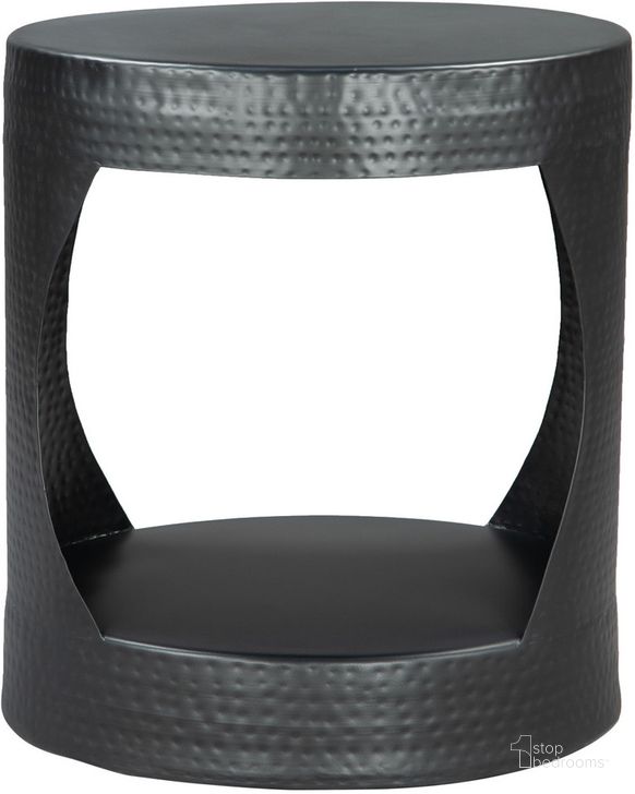 The appearance of Nuuk Side Table In Black designed by Zuo Modern in the modern / contemporary interior design. This black piece of furniture  was selected by 1StopBedrooms from Nuuk Collection to add a touch of cosiness and style into your home. Sku: 109757. Product Type: Side Table. Material: Iron. Image1