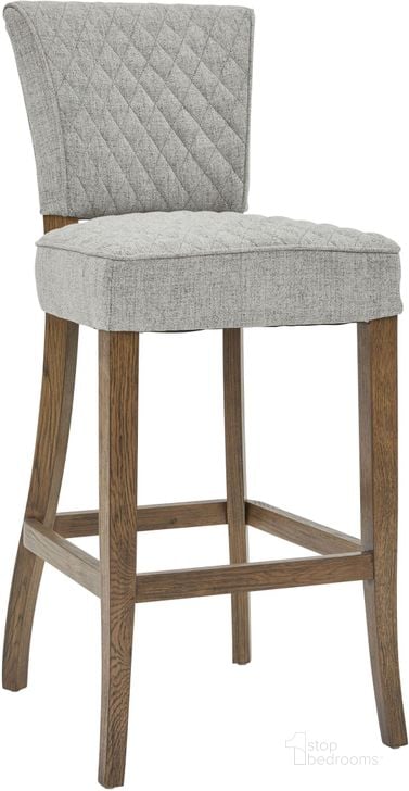 The appearance of Quilted Gray and Brown Barstool Set of 2 designed by Pulaski in the transitional interior design. This brown piece of furniture  was selected by 1StopBedrooms from Miscellaneous Collection to add a touch of cosiness and style into your home. Sku: DS-D192-500A-501. Material: Wood. Product Type: Barstool. Image1