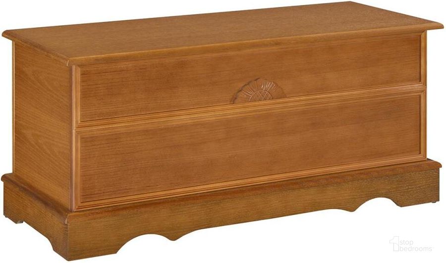 The appearance of Oak Cedar Chest designed by Coaster in the traditional interior design. This brown piece of furniture  was selected by 1StopBedrooms from Cedar Collection to add a touch of cosiness and style into your home. Sku: 4695. Material: Wood. Product Type: Chest. Image1