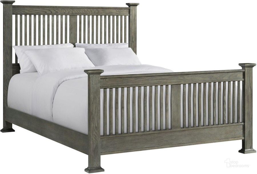 The appearance of Oak Park Brushed Pewter King Slat Bed designed by Intercon in the transitional interior design. This gray piece of furniture  was selected by 1StopBedrooms from Oak Park Collection to add a touch of cosiness and style into your home. Sku: OP-BR-5825K-PEW-HB;OP-BR-5825K-PEW-FB;OP-BR-5825K-PEW-RS. Bed Type: Panel Bed. Product Type: Panel Bed. Bed Size: King. Image1