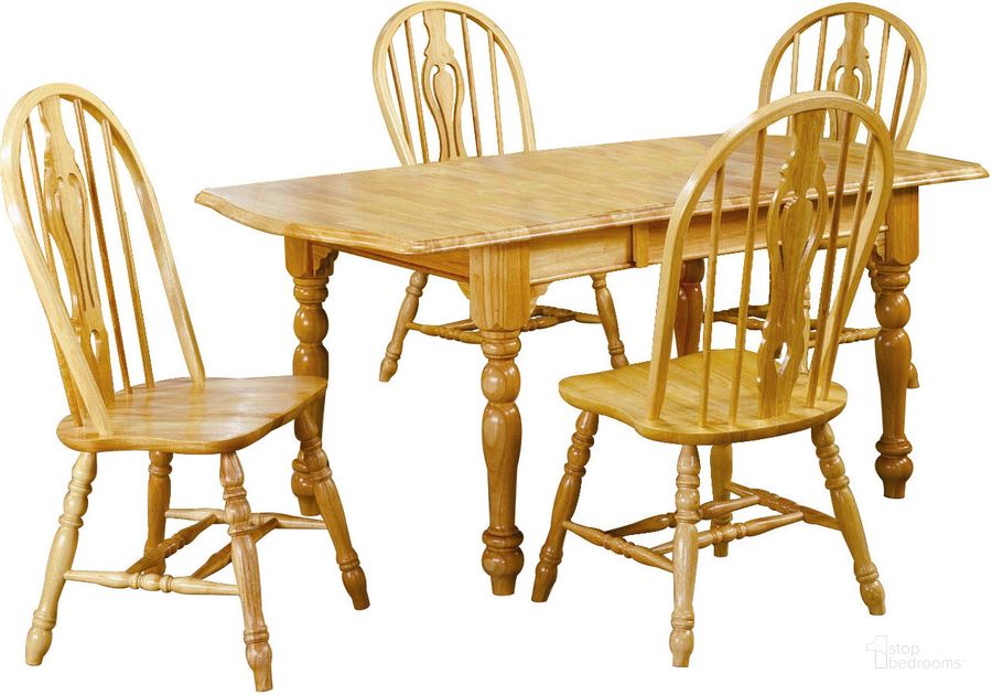 The appearance of Oak Selections Keyhole Chairs 5 Piece Drop Leaf Extendable Dining Set designed by Sunset Trading in the modern / contemporary interior design. This light oak piece of furniture  was selected by 1StopBedrooms from Oak Selections Collection to add a touch of cosiness and style into your home. Sku: DLU-TDX-3472-LO;DLU-124-S-LO-2;DLU-124-S-LO-2. Material: Wood. Product Type: Dining Chair. Image1