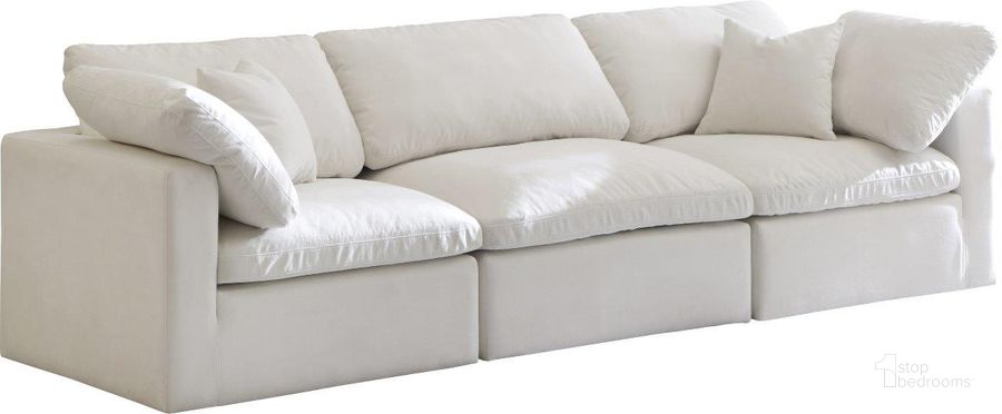 The appearance of Oaklandia Cream Velvet Sofa 0qe24355472 designed by Furnique in the modern / contemporary interior design. This cream velvet piece of furniture  was selected by 1StopBedrooms from Oaklandia Collection to add a touch of cosiness and style into your home. Sku: 602Cream-Corner;602Cream-Corner;602Cream-Armless. Product Type: Sofa. Material: Velvet. Image1