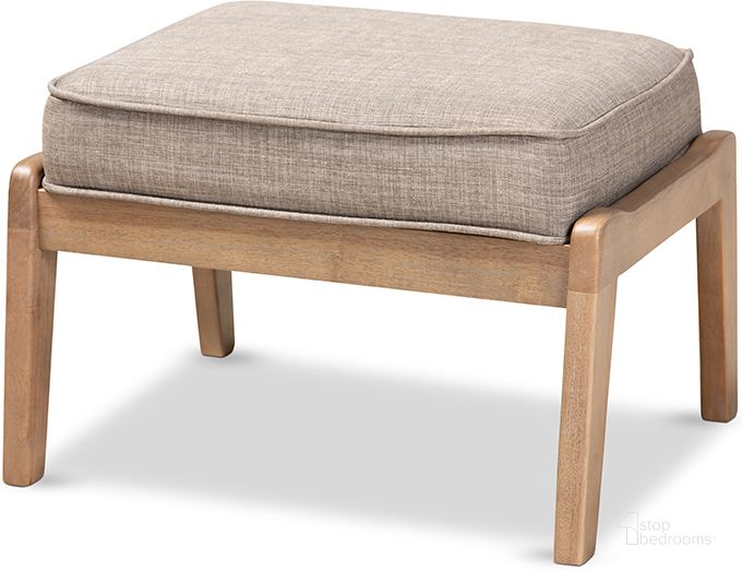 The appearance of Oakway Light Grey Ottoman designed by Off 5th Home in the transitional interior design. This light grey piece of furniture  was selected by 1StopBedrooms from Oakway Collection to add a touch of cosiness and style into your home. Sku: Sigrid-Light Grey/Antique Oak-Otto. Product Type: Ottoman. Material: Rubberwood. Image1