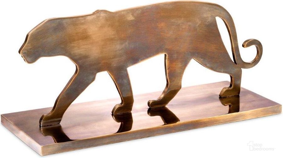 The appearance of Object Panther Silhouette Vintage Brass Finish designed by Eichholtz in the modern / contemporary interior design. This brass piece of furniture  was selected by 1StopBedrooms from Silhouette Collection to add a touch of cosiness and style into your home. Sku: 112878. Product Type: Decorative Accessory. Material: Brass. Image1