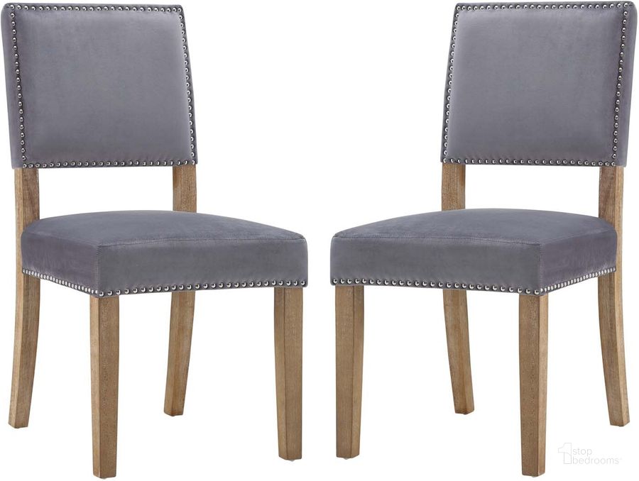 The appearance of Oblige Gray Dining Chair Wood Set of 2 designed by Modway in the modern / contemporary interior design. This gray piece of furniture  was selected by 1StopBedrooms from Oblige Collection to add a touch of cosiness and style into your home. Sku: EEI-3477-GRY. Material: Wood. Product Type: Dining Chair. Image1