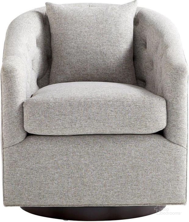 The appearance of Ocassionelle Grey Swivel Chair designed by Cyan Design in the modern / contemporary interior design. This gray piece of furniture  was selected by 1StopBedrooms from Ocassionelle Collection to add a touch of cosiness and style into your home. Sku: 10788. Material: Wood. Product Type: Swivel Chair.