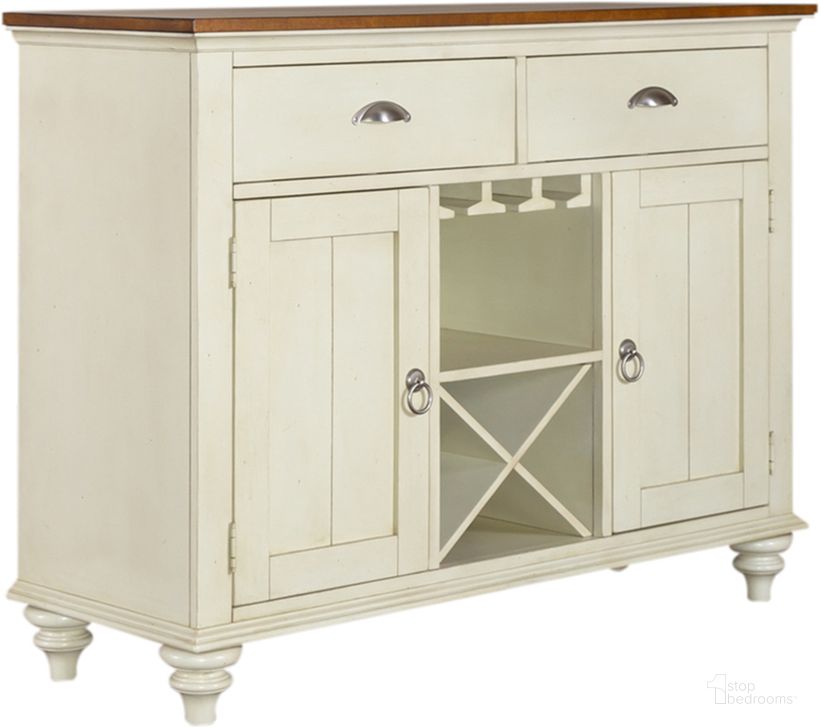 The appearance of Ocean Isle Buffet designed by Liberty in the transitional interior design. This cream piece of furniture  was selected by 1StopBedrooms from Ocean Isle Collection to add a touch of cosiness and style into your home. Sku: 303-CB4866. Material: Wood. Product Type: Buffet. Image1