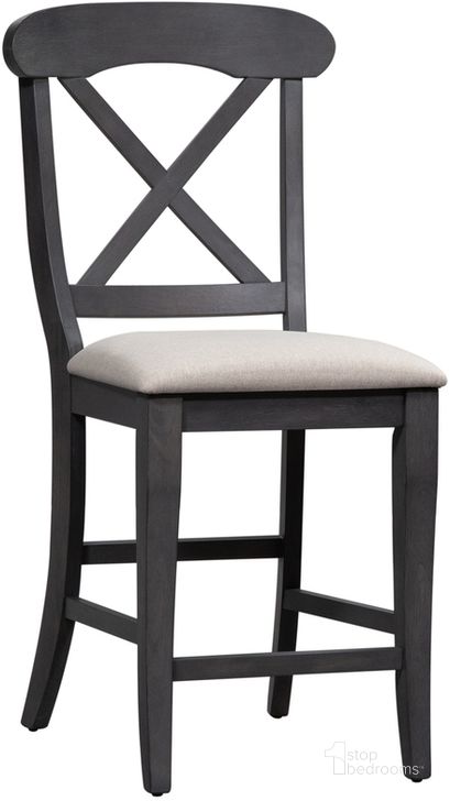 The appearance of Ocean Isle Counter Height Chair (Slate) (Set of 2) designed by Liberty in the transitional interior design. This slate piece of furniture  was selected by 1StopBedrooms from Ocean Isle Collection to add a touch of cosiness and style into your home. Sku: 303G-B300124. Product Type: Counter Height Chair. Material: Rubberwood. Image1