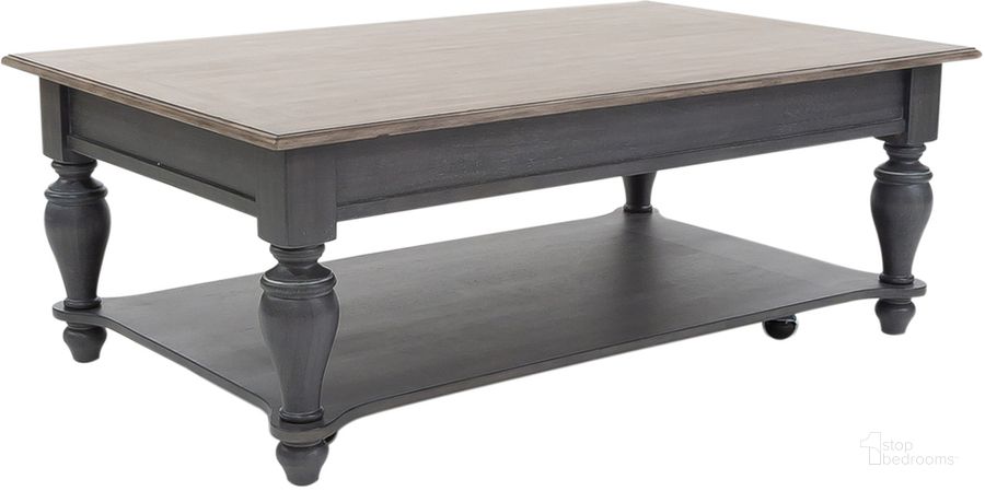 The appearance of Ocean Isle Rectangular Cocktail Table designed by Liberty in the traditional interior design. This slate piece of furniture  was selected by 1StopBedrooms from Ocean Isle Collection to add a touch of cosiness and style into your home. Sku: 303G-OT1010. Product Type: Cocktail Table. Material: Rubberwood. Image1