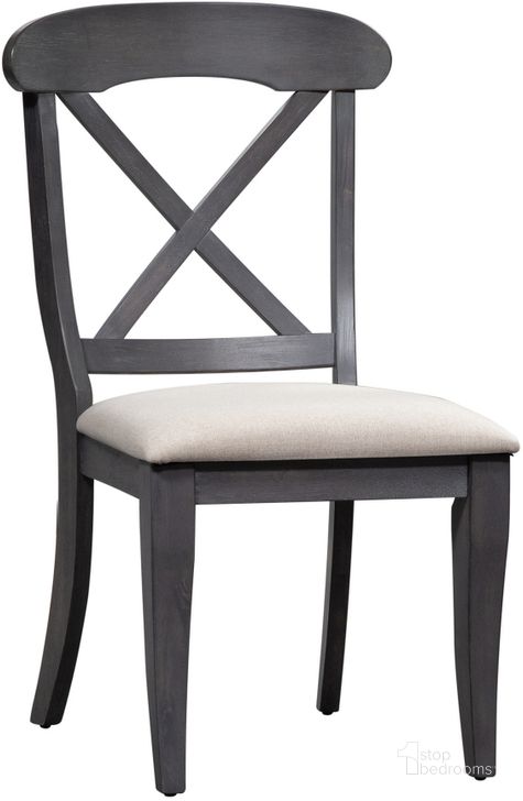 The appearance of Ocean Isle Side Chair (Slate) (Set of 2) designed by Liberty in the transitional interior design. This slate piece of furniture  was selected by 1StopBedrooms from Ocean Isle Collection to add a touch of cosiness and style into your home. Sku: 303G-C3001S. Product Type: Dining Chair. Material: Rubberwood. Image1