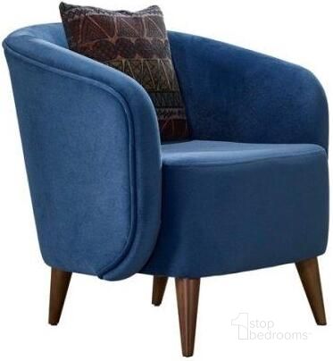 The appearance of Odesa Living Room Armchair In Blue designed by Furnia in the modern / contemporary interior design. This blue piece of furniture  was selected by 1StopBedrooms from Odesa Collection to add a touch of cosiness and style into your home. Sku: 101-ODE-VEN191707-B. Material: Wood. Product Type: Arm Chair. Image1