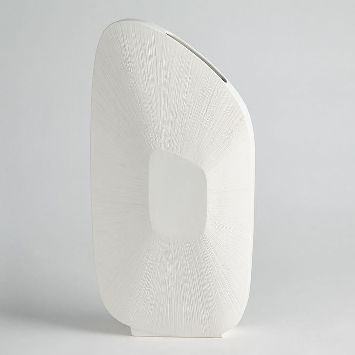 The appearance of Offset Square Scratch Tall Vase In Matte White designed by Global Views in the modern / contemporary interior design. This white piece of furniture  was selected by 1StopBedrooms from Offset Collection to add a touch of cosiness and style into your home. Sku: 7.10478. Material: Ceramic. Product Type: Vase. Image1
