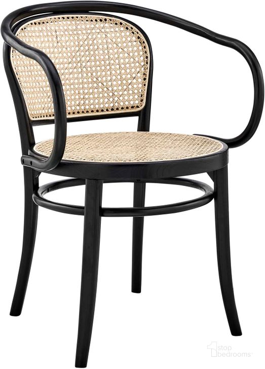 The appearance of Oliana Wood Dining Armchair In Black designed by Modway in the modern / contemporary interior design. This black piece of furniture  was selected by 1StopBedrooms from Oliana Collection to add a touch of cosiness and style into your home. Sku: EEI-4647-BLK. Material: Wood. Product Type: Dining Chair. Image1