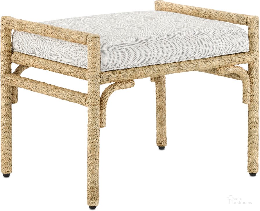 The appearance of Olisa Natural Ottoman designed by Currey & Company in the modern / contemporary interior design. This natural piece of furniture  was selected by 1StopBedrooms from Olisa Collection to add a touch of cosiness and style into your home. Sku: 7000-1162. Product Type: Ottoman. Material: Iron. Image1
