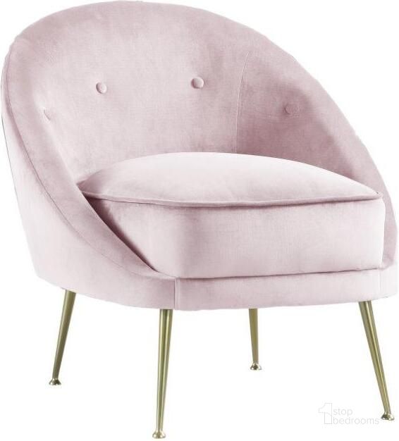 The appearance of Olivia 19 Inch Velvet Accent Chair With Gold Legs In Pink designed by Best Master Furniture in the modern / contemporary interior design. This pink piece of furniture  was selected by 1StopBedrooms from Olivia Collection to add a touch of cosiness and style into your home. Sku: 627. Product Type: Accent Chair. Material: Velvet. Image1